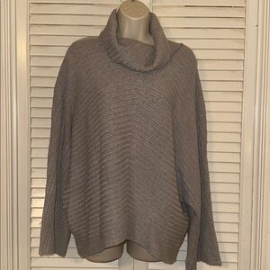 Anthropology Cozy Gray Turtleneck Sweater